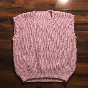 Vintage handmade Lavender Purple Sweater Vest